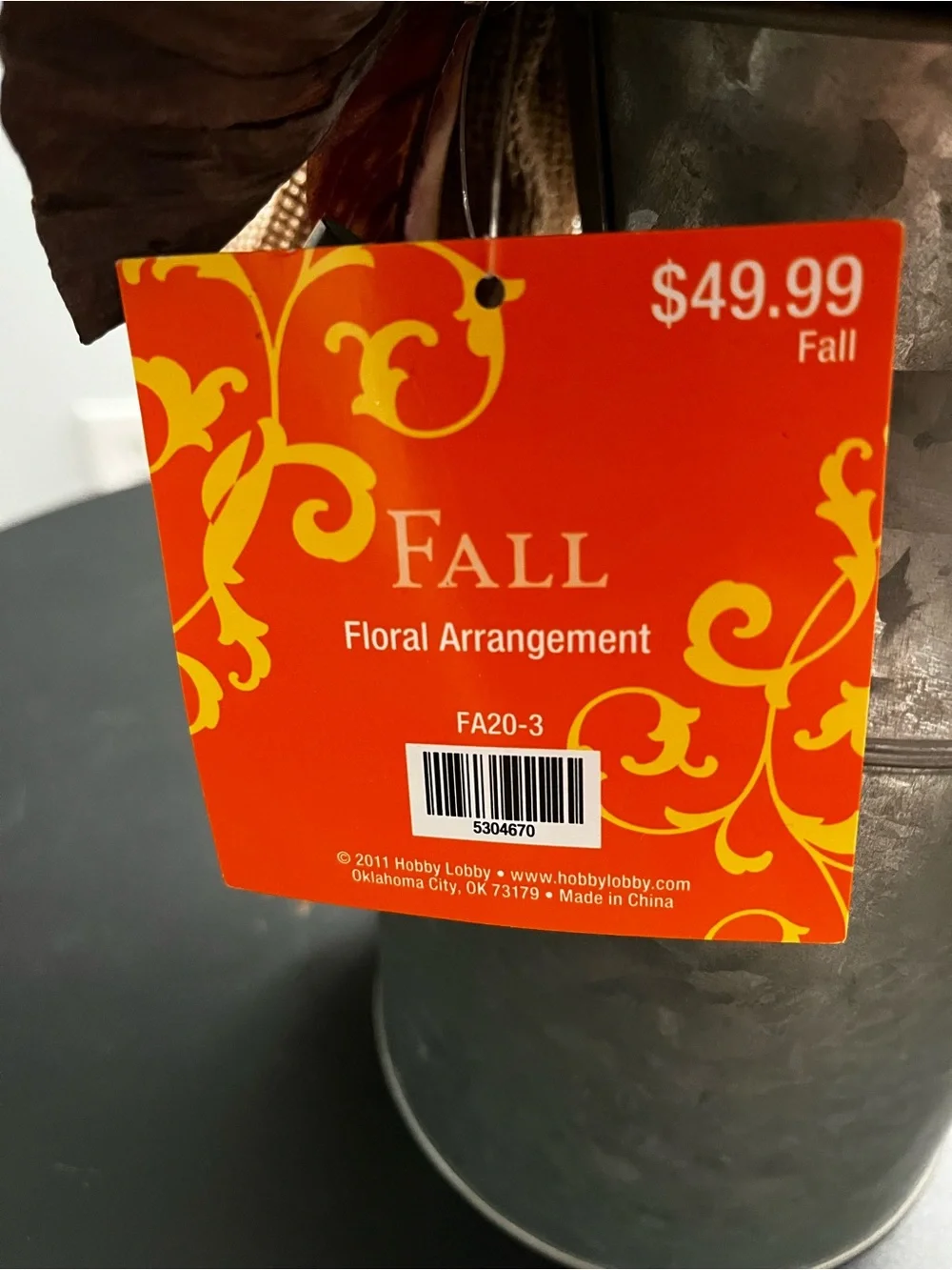 Hobby Lobby faux foliage